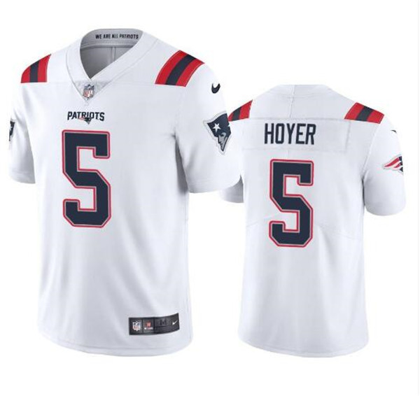 Men's New England Patriots #5 Brian Hoyer 2020 White Vapor Untouchable Limited Stitched NFL Jersey Men's New England Patriots #5 Brian Hoyer 2020 White Vapor Untouchable Limited Stitched NFL Jersey